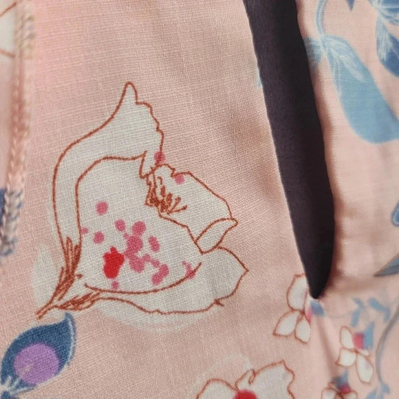 Ava Yelly Pink Floral Ruffle Sleeveless Dress Nordstrom Flowy Keyhole Sz 16 - Picture 12 of 16